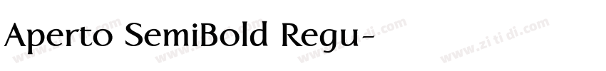 Aperto SemiBold Regu字体转换